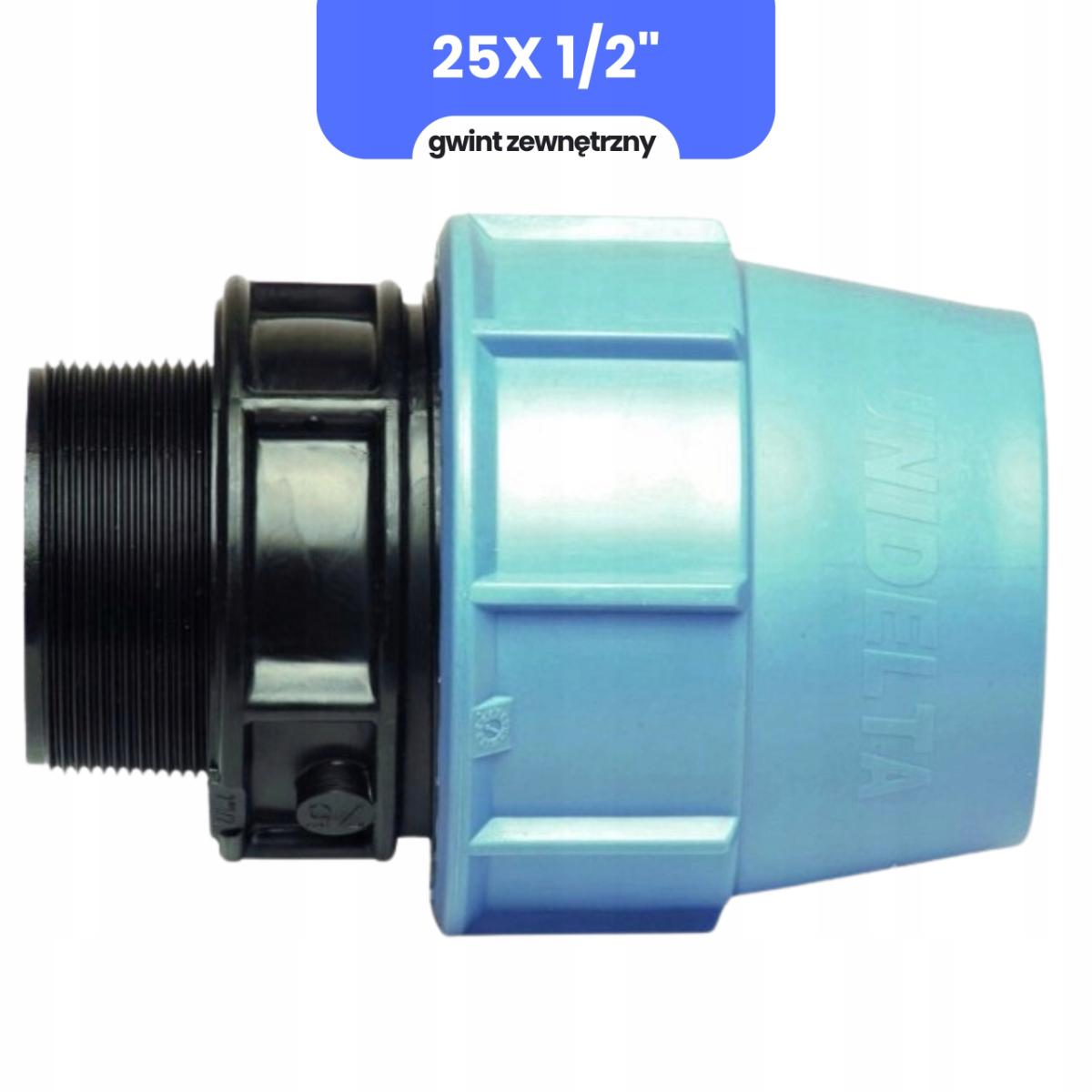 Złączka wodociągowa 25 x 1/2 GZ Unidelta